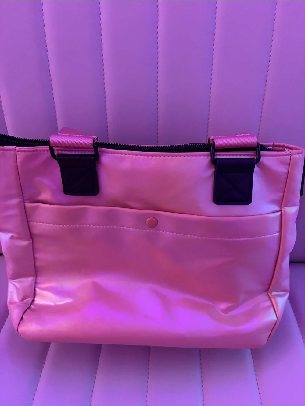 Pink Women's Utility Tote Bag with Dual Front Pockets~ HKWP